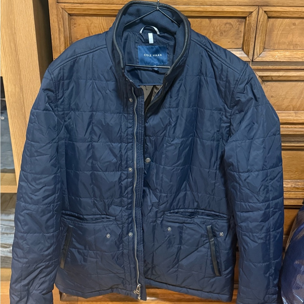 Cole Haan Men's Dark Blue Puffer Jacket